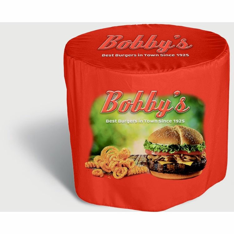 Fitted dye sublimated round table cover