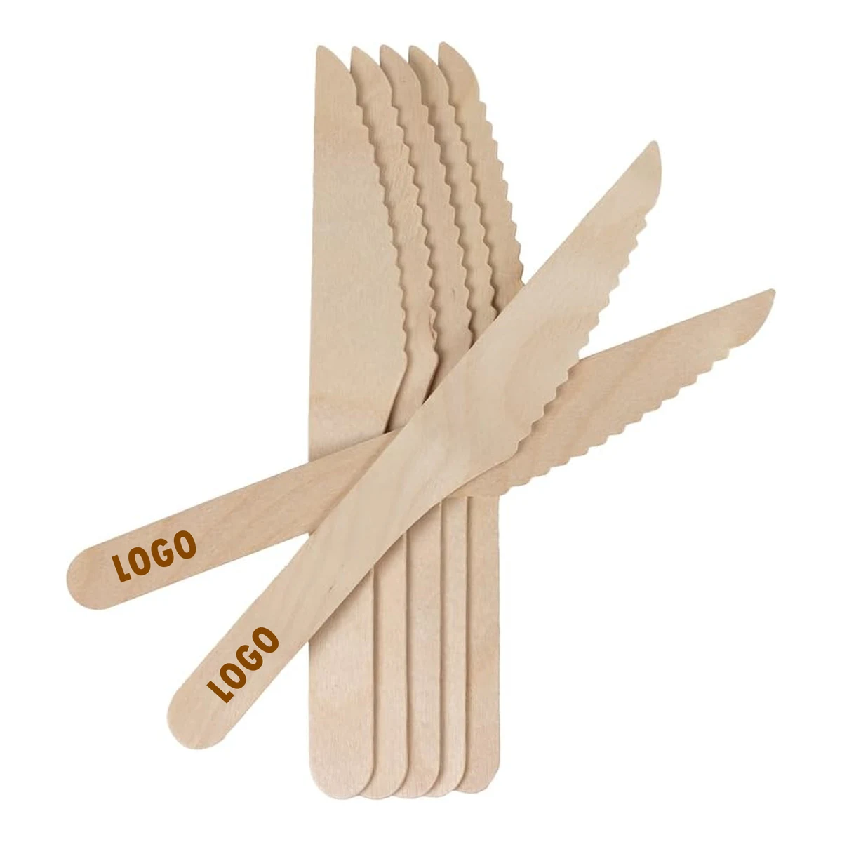 Disposable Wooden Knifes -Pack Of 100 1