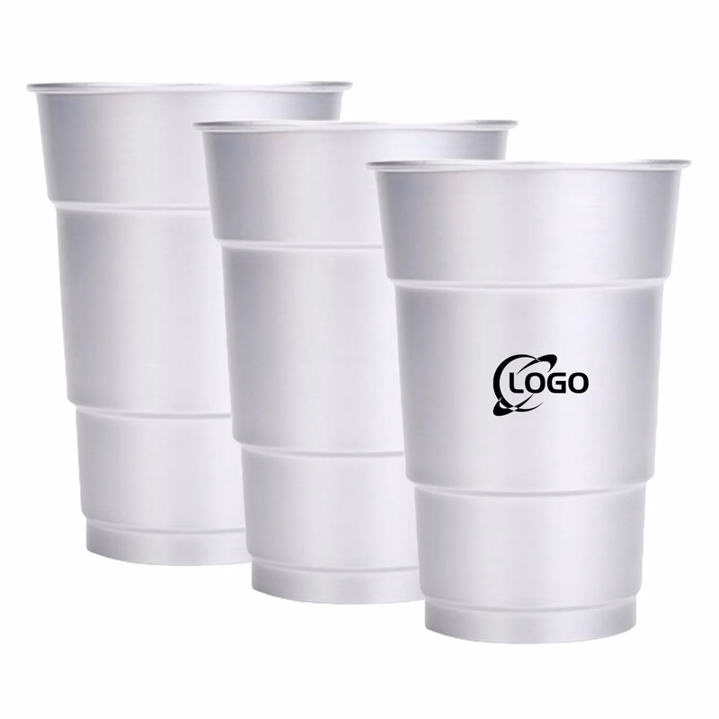 MOQ 100pcs 16oz Aluminium Step Gradient Beer Cup