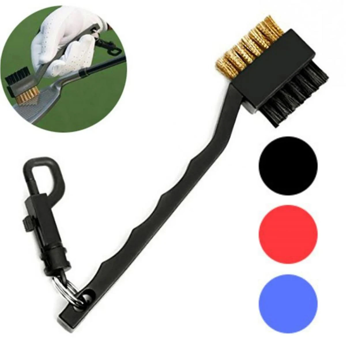 Nylon Steel Wire Golf Club Brush MOQ 100PCS 1