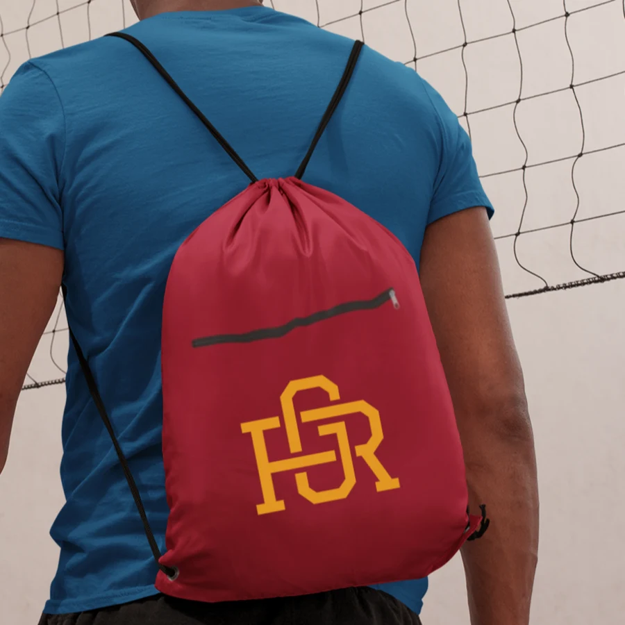 Sublimation Slant-Zip Polyester Drawstring Bag 1