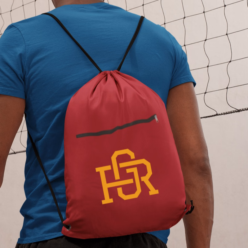 Sublimation Slant-Zip Polyester Drawstring Bag