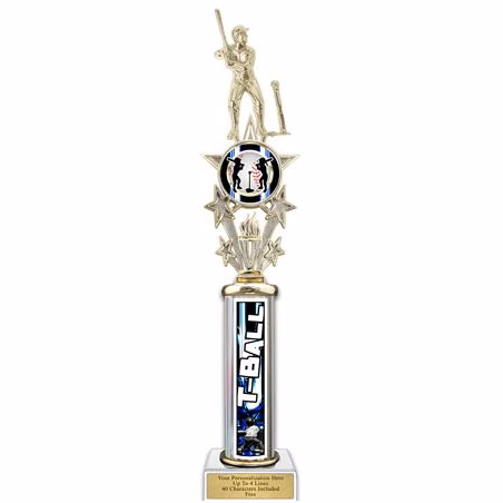 Trophy, 20" Action Matrix Blue T-Ball Blue 1 colum