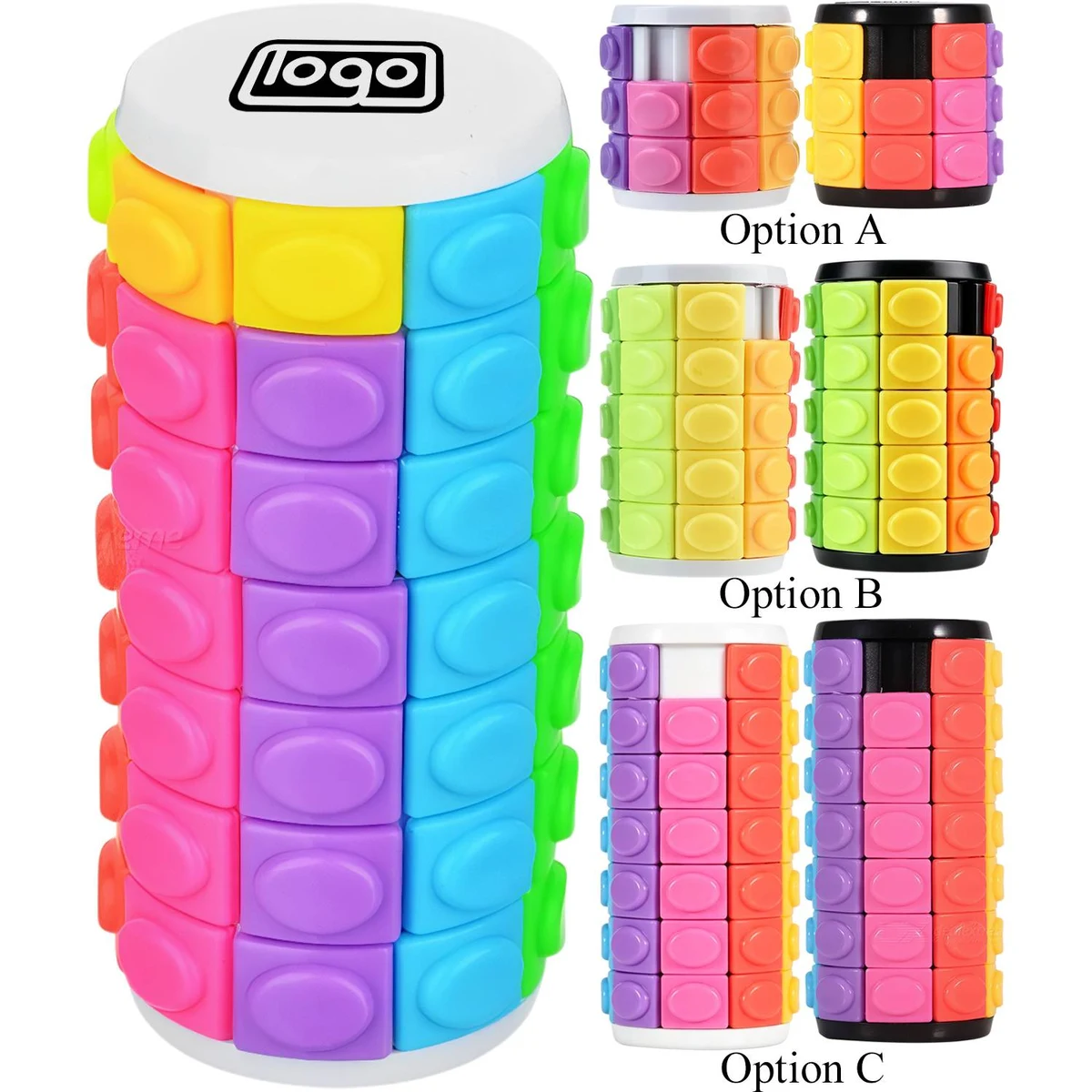 Rotating Cylinder Puzzle Cube Brain Teaser Toy 1