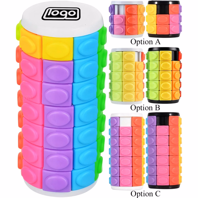 Rotating Cylinder Puzzle Cube Brain Teaser Toy