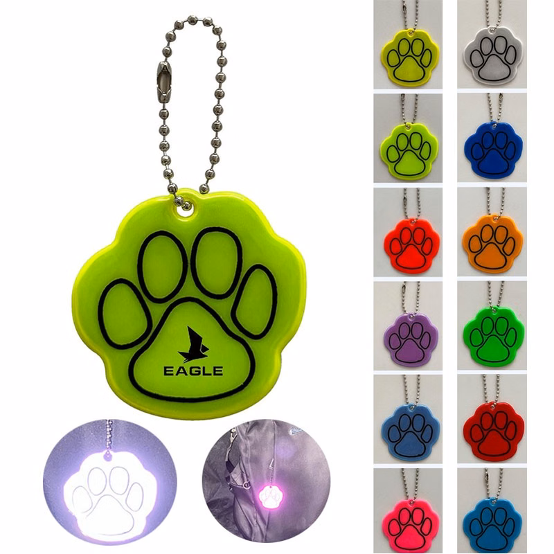 PVC Safety Reflector Pendant Keychain