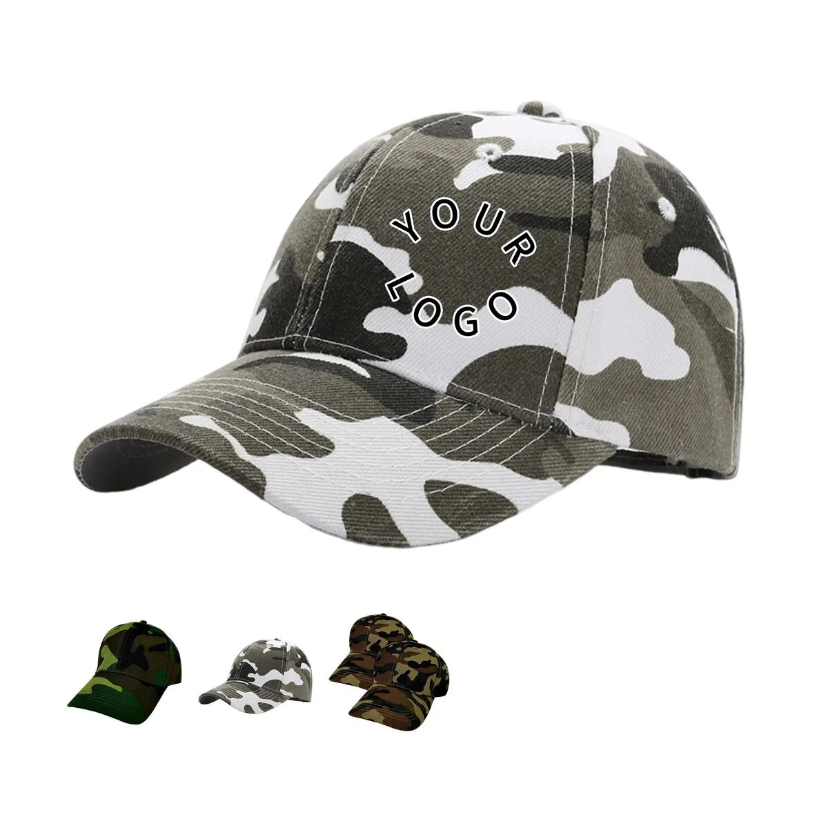Unisex Camouflage Baseball Hat Cotton with Custom Logo 1
