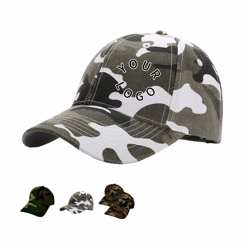 Unisex Camouflage Baseball Hat Cotton with Custom Logo