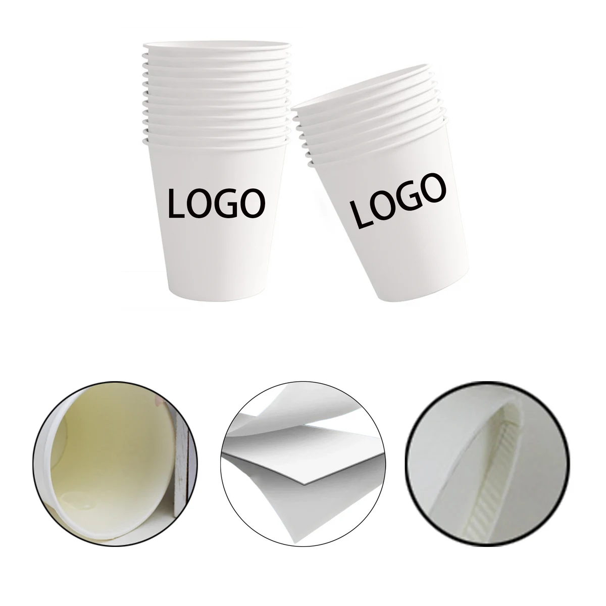 MOQ 100 9oz Disposable Paper Cups 1