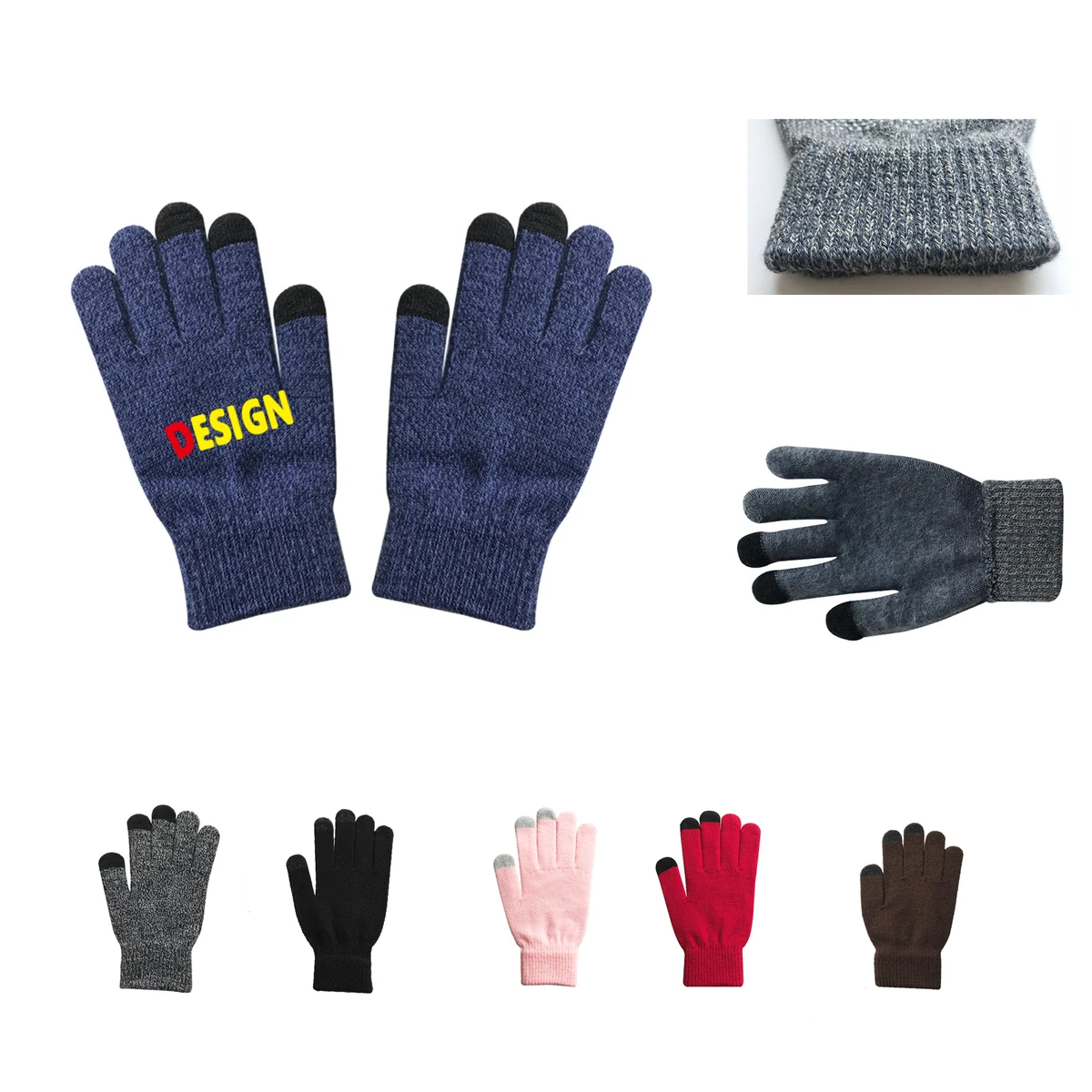 Customizable Fleece-Lined Acrylic Gloves 1