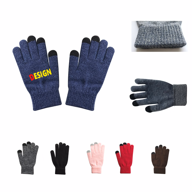 Customizable Fleece-Lined Acrylic Gloves