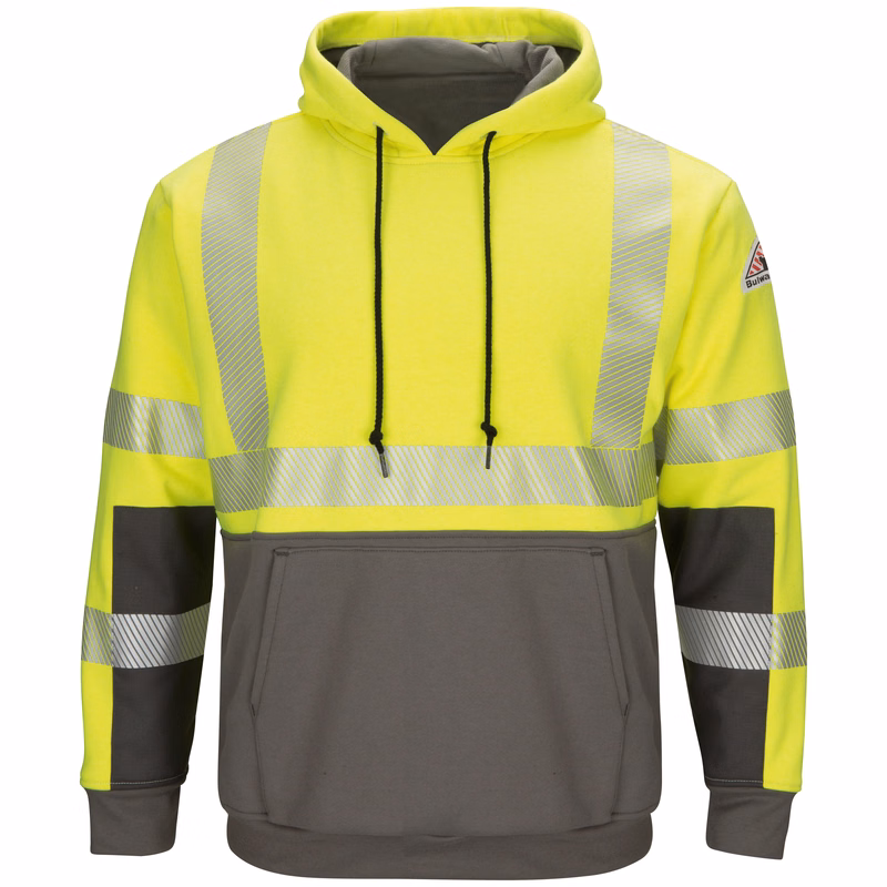 Bulwark® Men's Hi-Visibility Color Block Pullover Fleece Sweatshirt