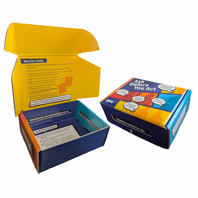 5" x 4" x 2" - E Flute Outside Tuck Box