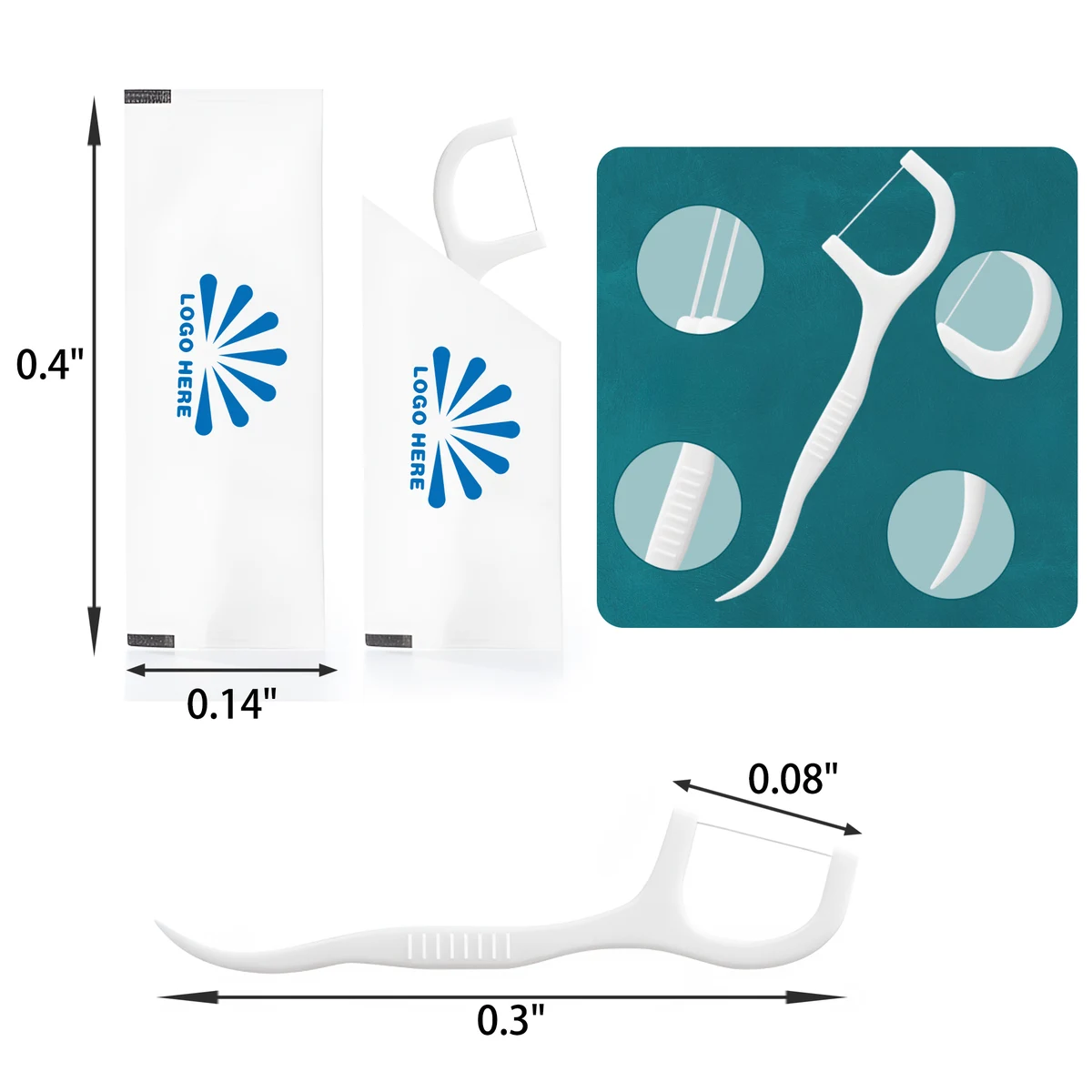 Convenient Individually Packaged Disposable Dental Floss 1
