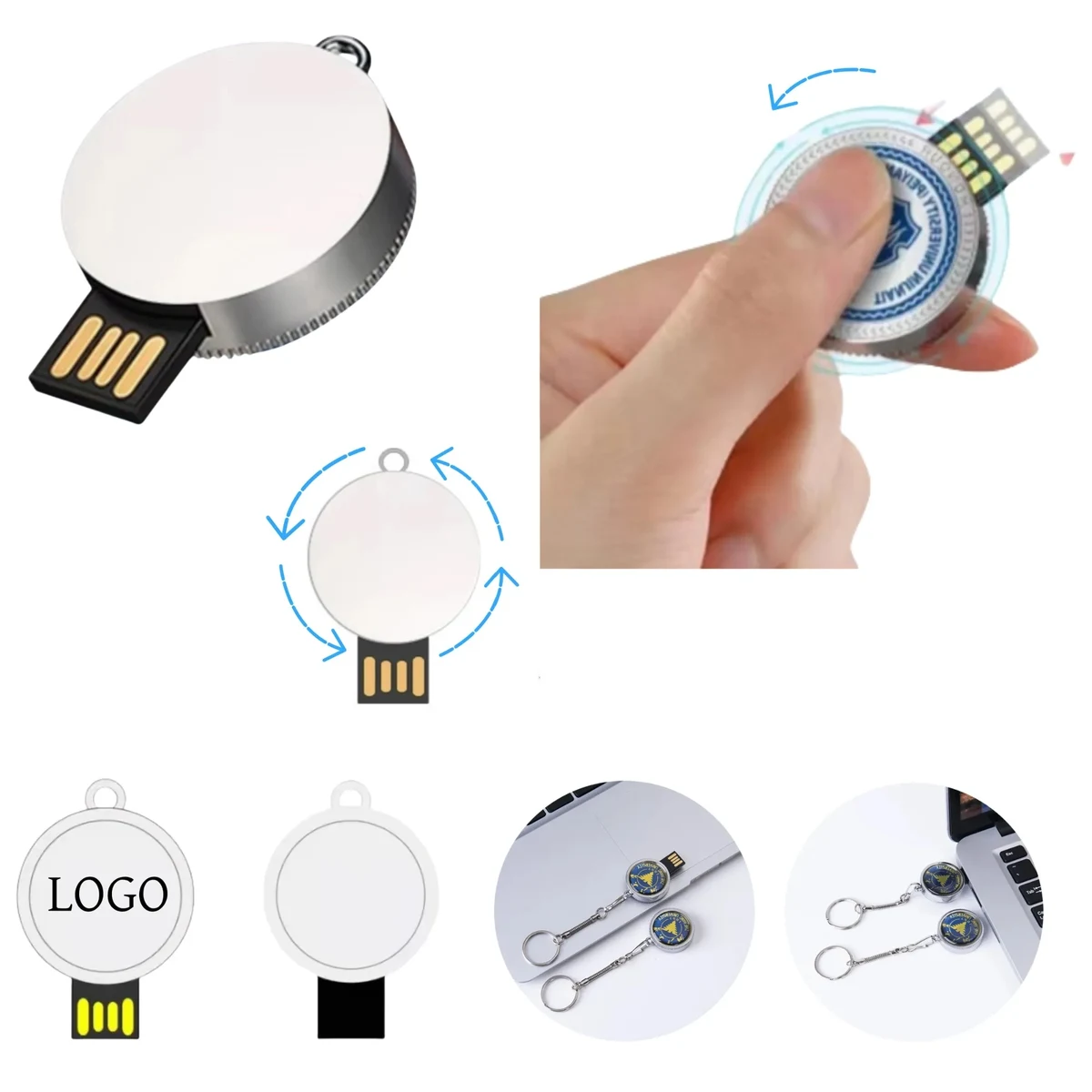 Rotating Badge USB Flash Drive 1