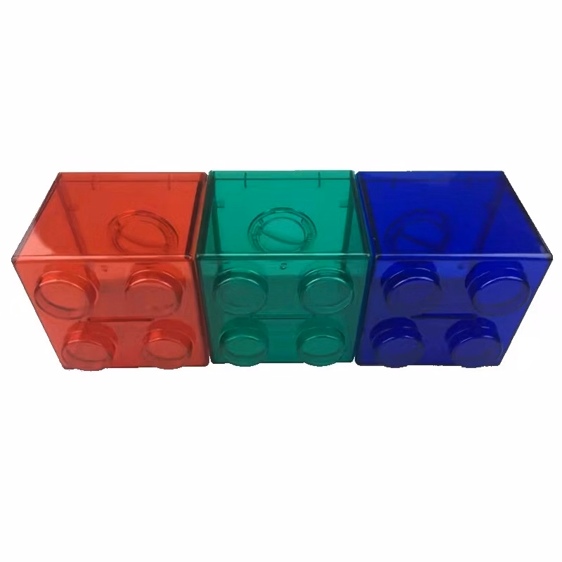 Block shaped piggy bank