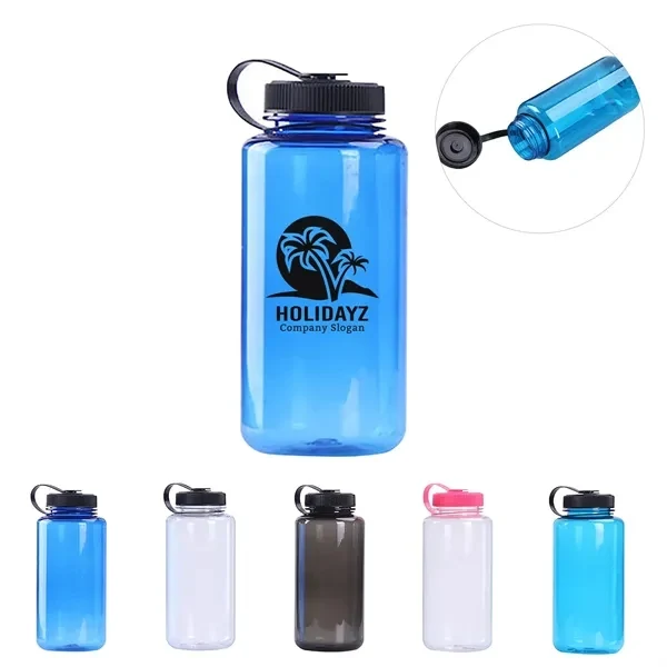 Custom 32 oz Plastic Water Bottle with Wide Mouth — Daily Hydration Essential 1