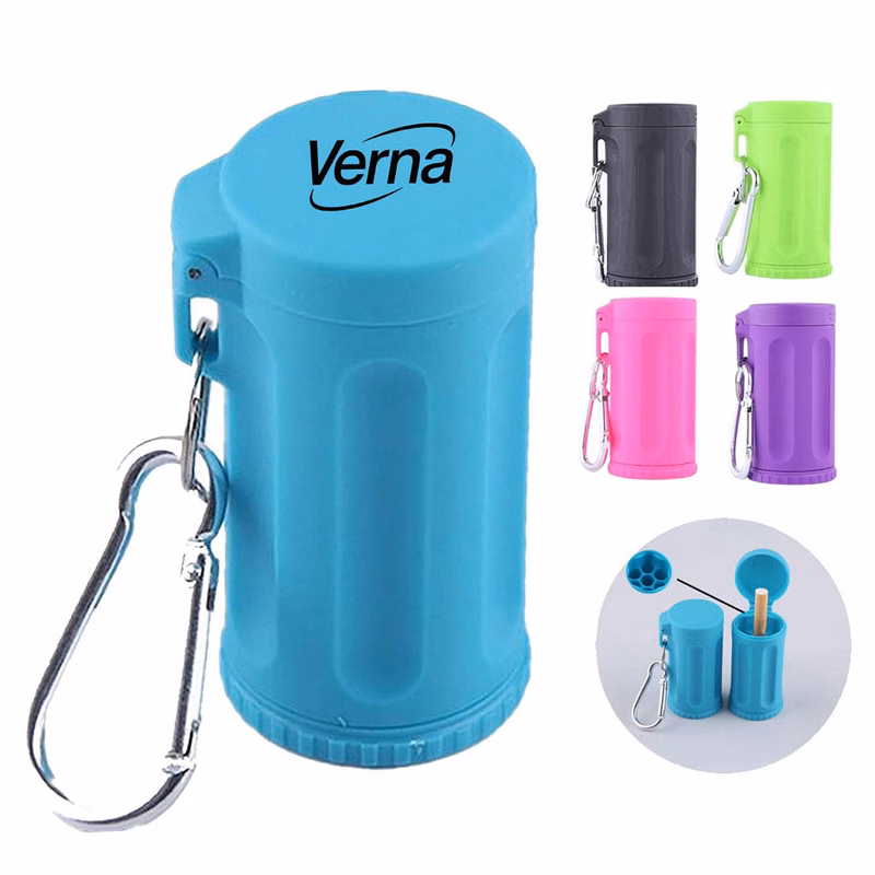 Outdoor Plastic Ashtray w/ Carabiner