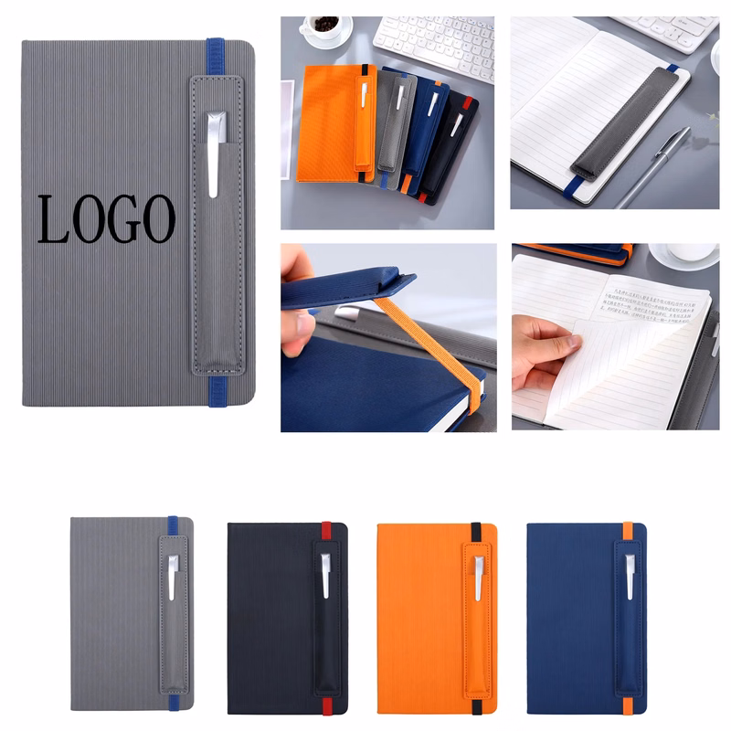 100 SheetsA5 Lined Journal Notebook With Pen Holder