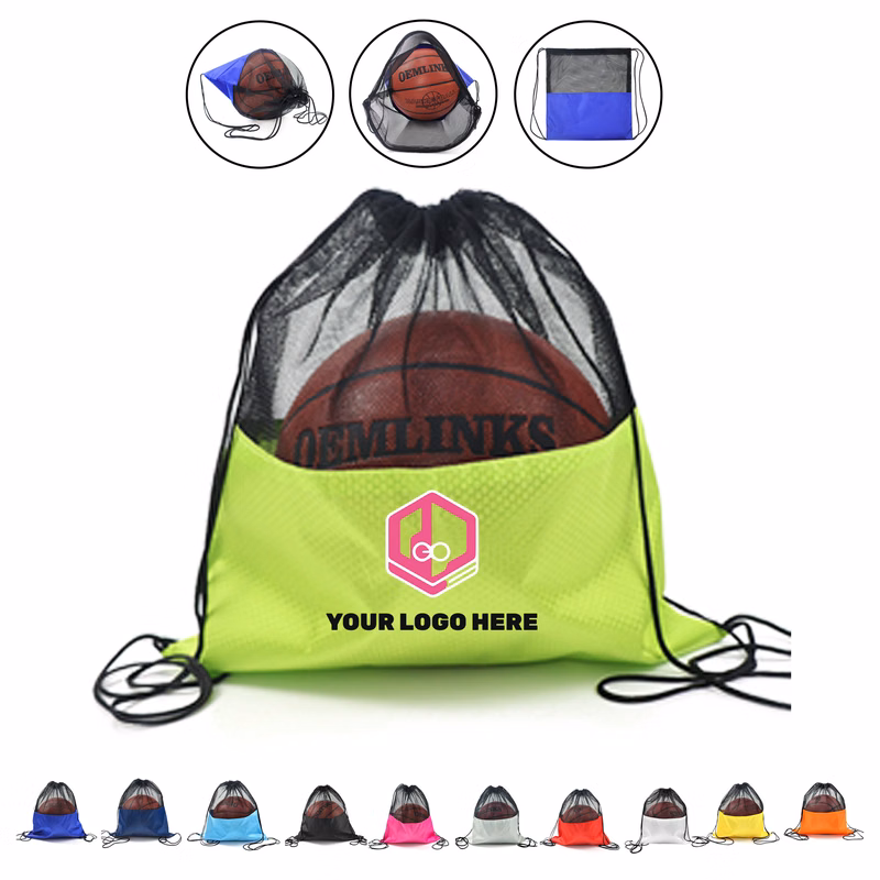 Mesh Closure Drawstring Bag