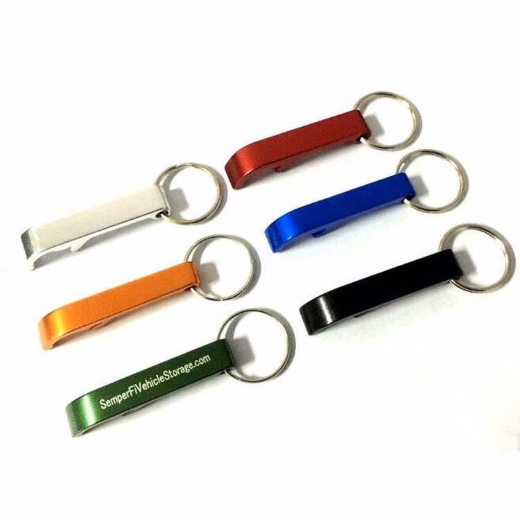 Aluminum material bottle opener key rings 2 1/5"*2/5"multi color available