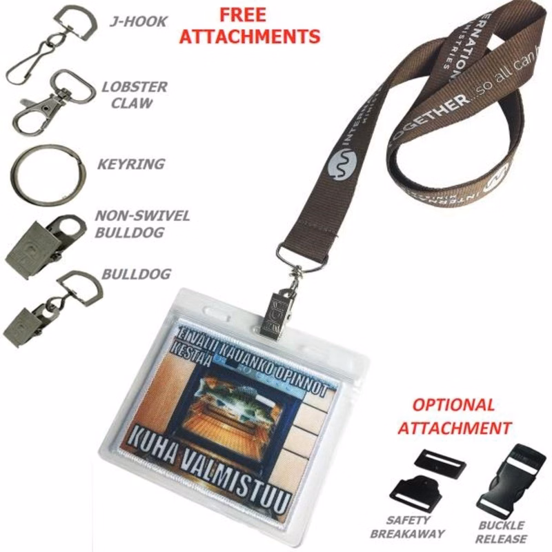Lanyard w/ Badge holder combo Clear Vinyl
