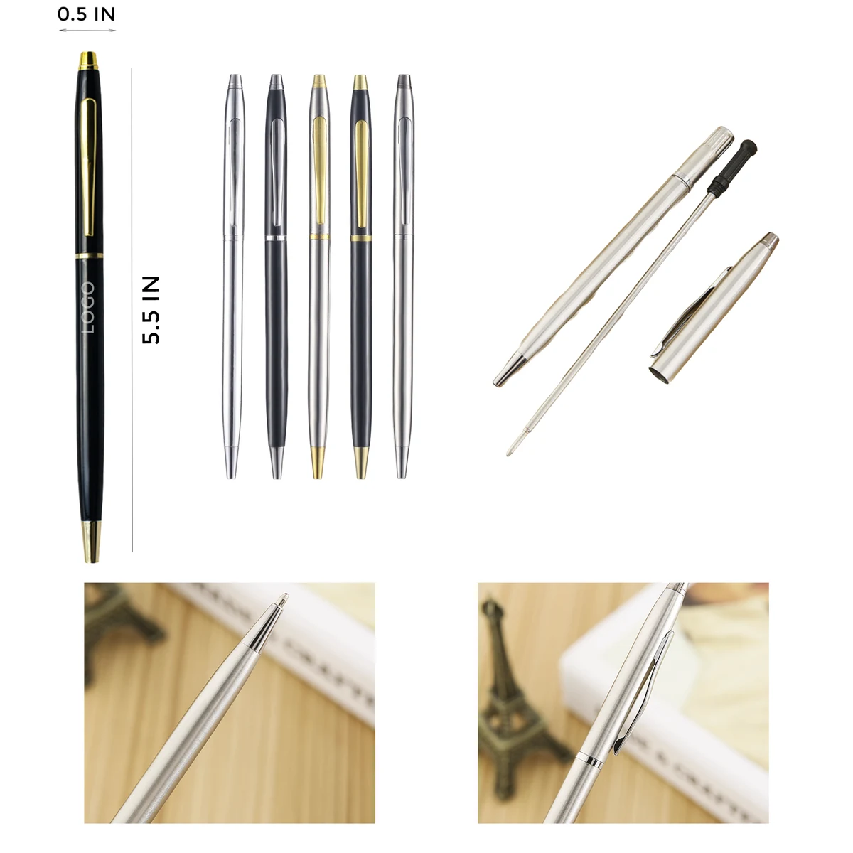 MOQ 10 PCS Versatile Metal Twist Action Pen 1
