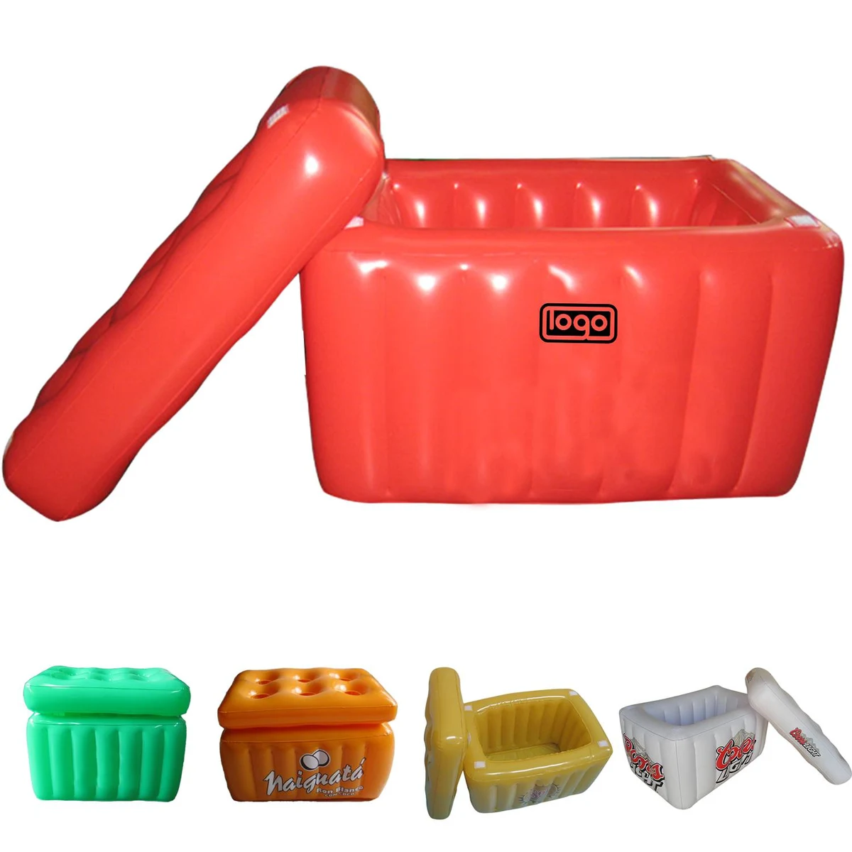 Custom PVC Inflatable Square Beer Ice Bucket 1