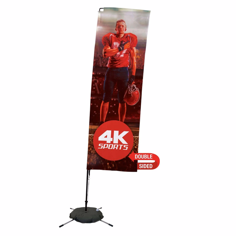 10' Streamline Rectangle Sail Sign Kit (Double-Sided with Scissor Base)