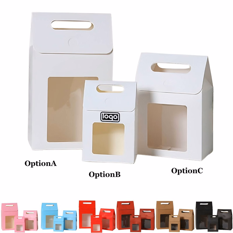 Customiz Handheld Paper Gift Box With Clear Window