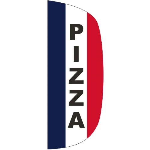 "PIZZA" 3' x 8' Message Flutter Flag 1