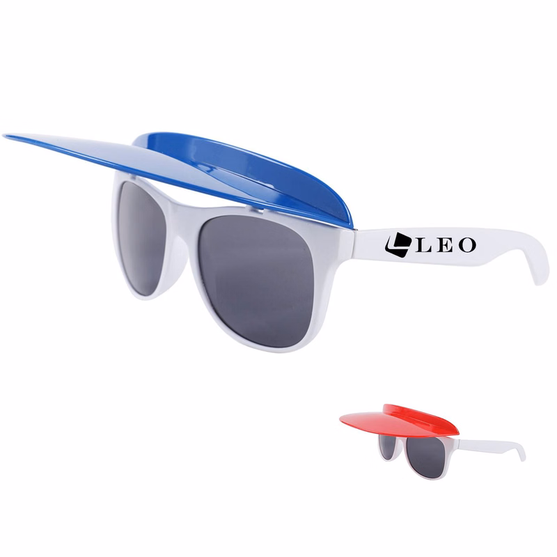Kids Two-Tone Foldable Sunglasses w/ Brim