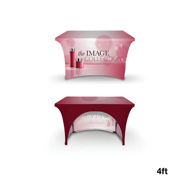 DisplaySplash 4' Stretch Open Back Table Cover 1