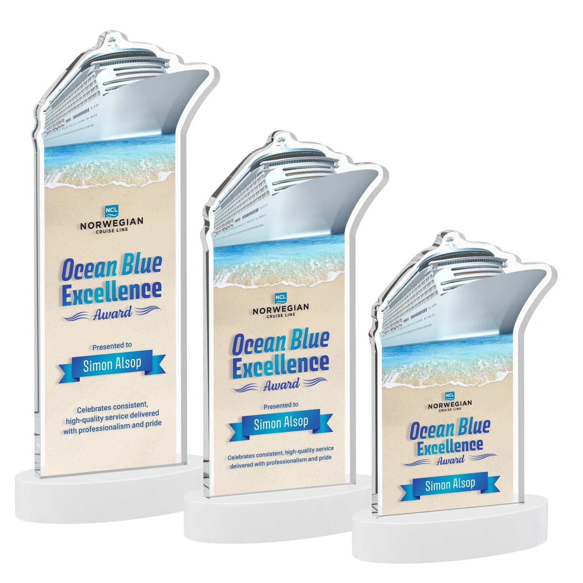 Voyager VividPrint™ Award on Alberton Base - White 1
