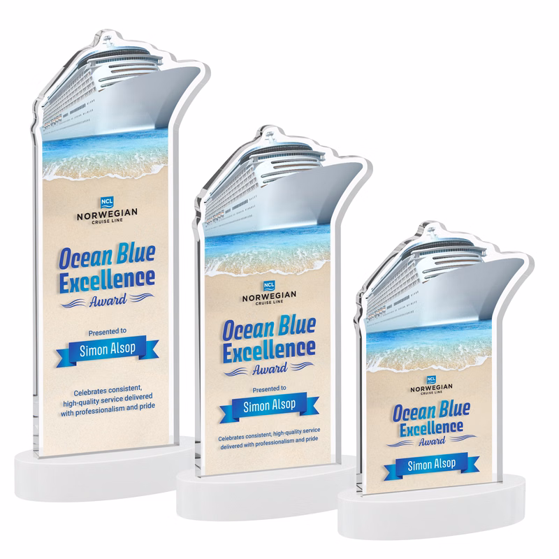 Voyager VividPrint™ Award on Alberton Base - White