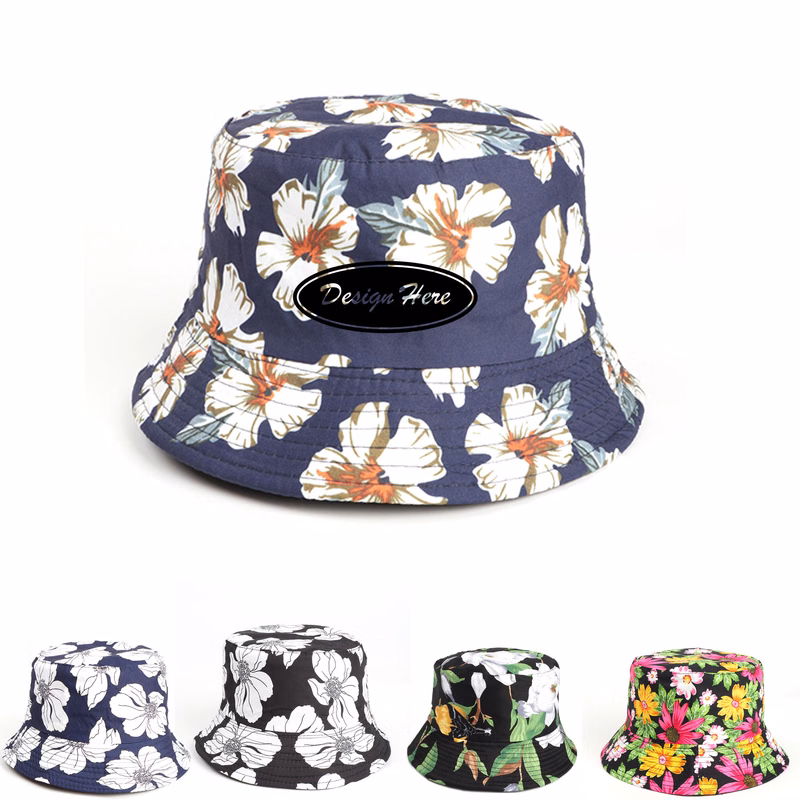 Vibrant Double-Sided Ethnic Flower Bucket Hat