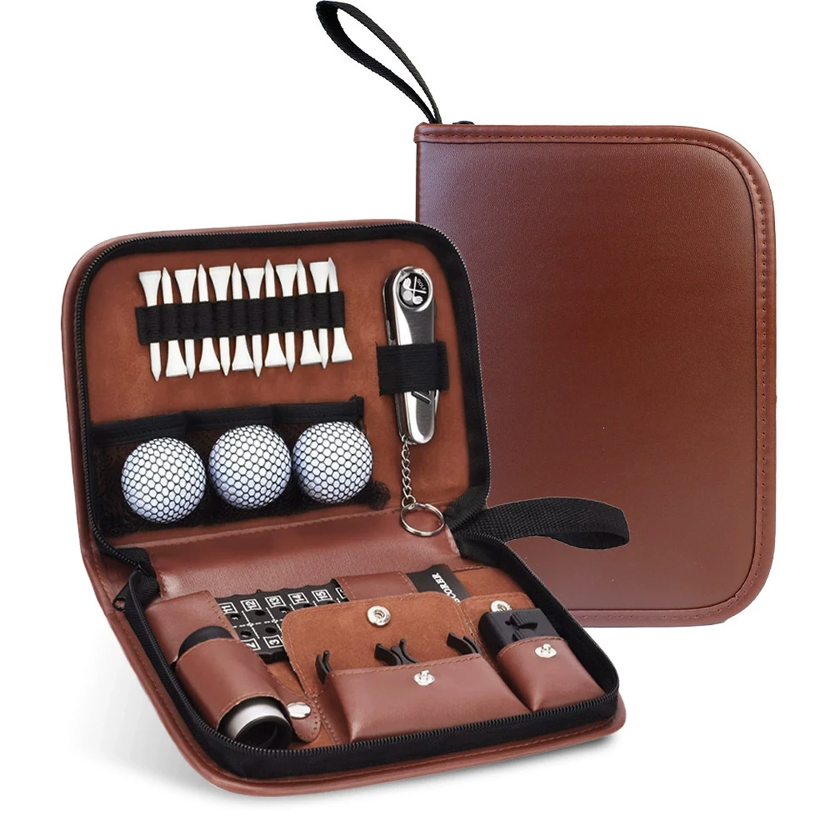Leather Golf Accessory Bag 1