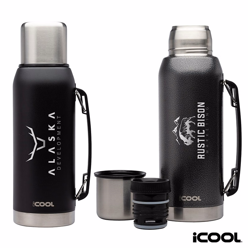 iCOOL® Silverton 34 oz. Double Wall, Stainless Steel Water Bottle