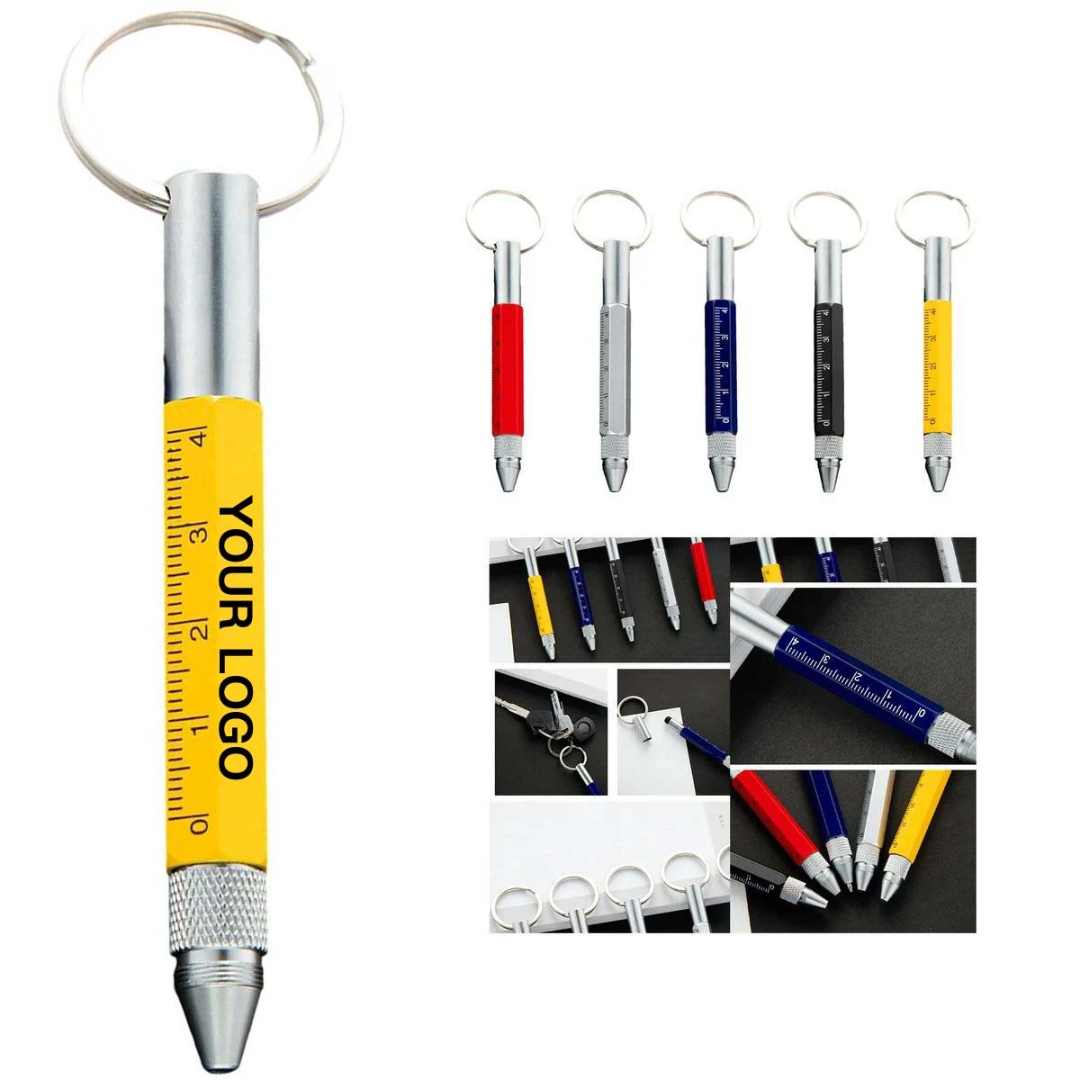 6 in 1 Multi Tool Pen with Keychain Attachment 1