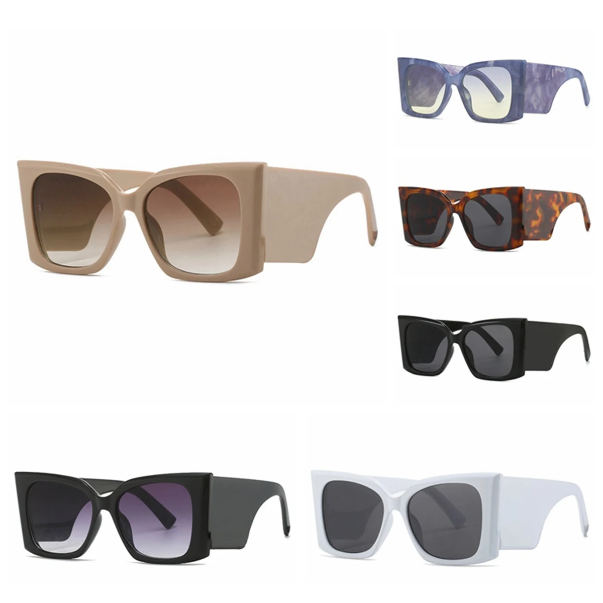 UV400 Cat Eye Large Frame Sunglasses 1