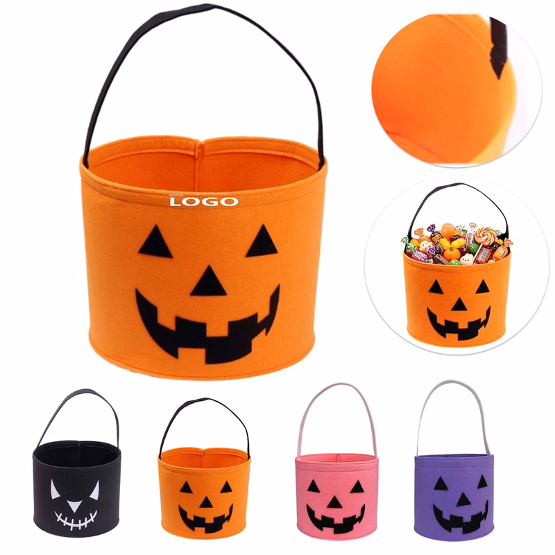 Halloween felt storage bucket