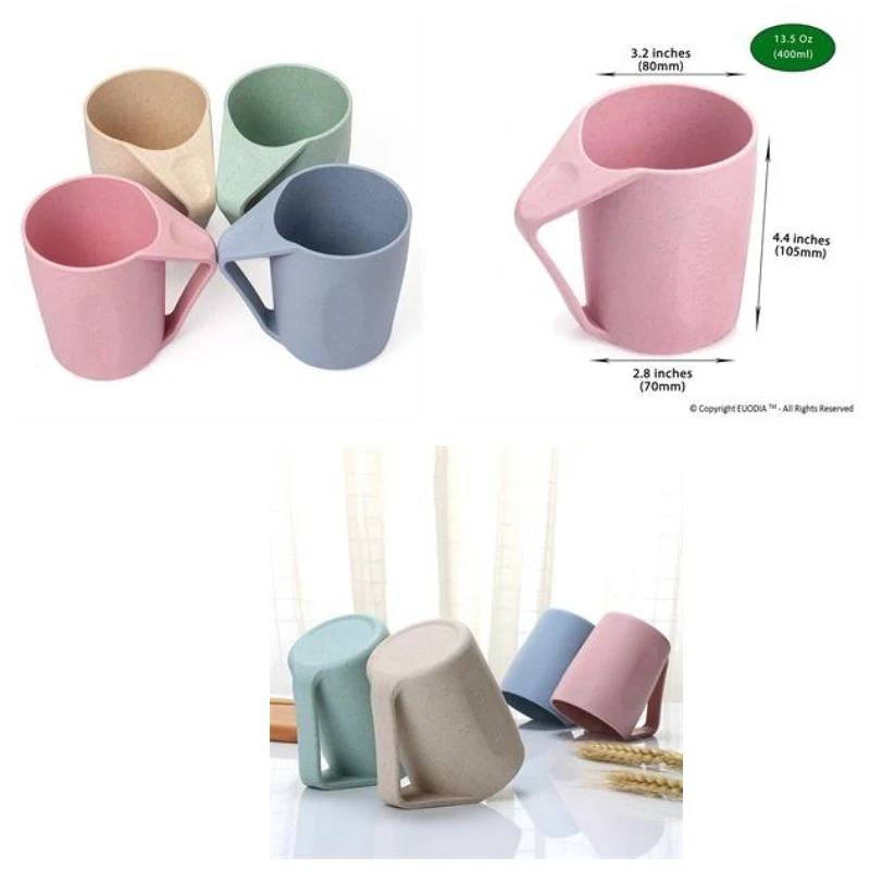 Wheat Straw Plastic Coffee Cups 1