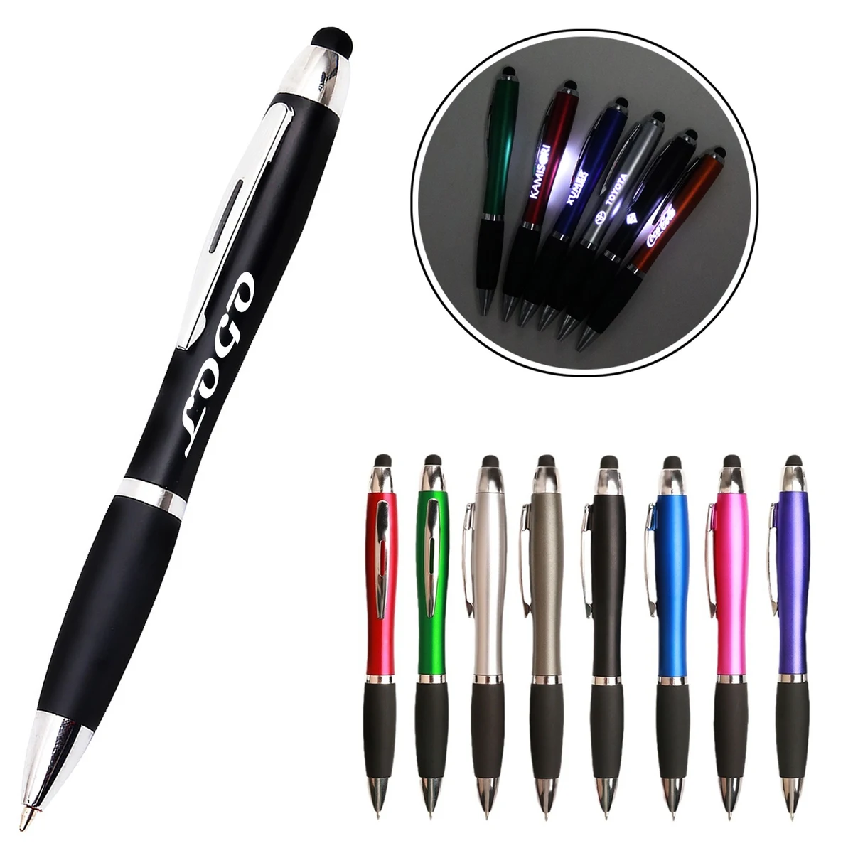 3-In-1 Led Light Up Ballpoint Pen With Stylus 1