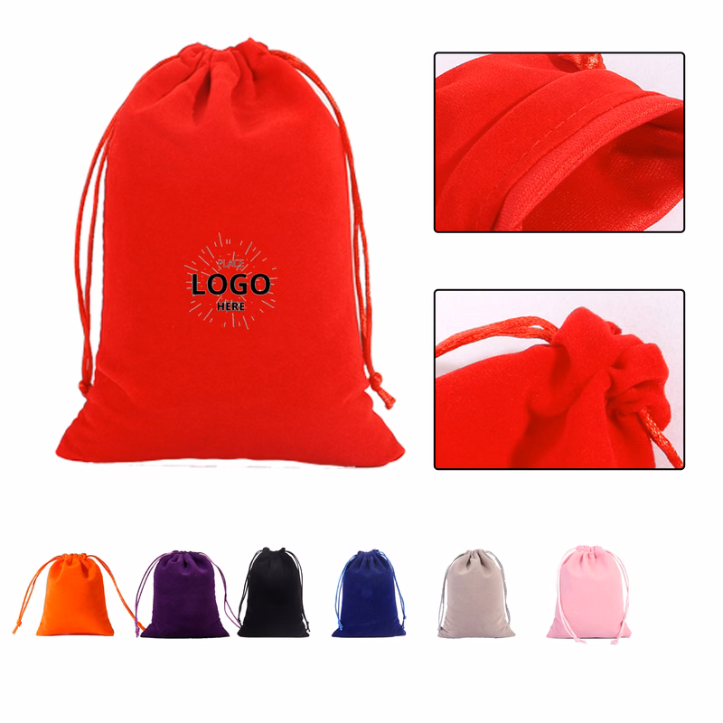 Drawstring Velvet Bag