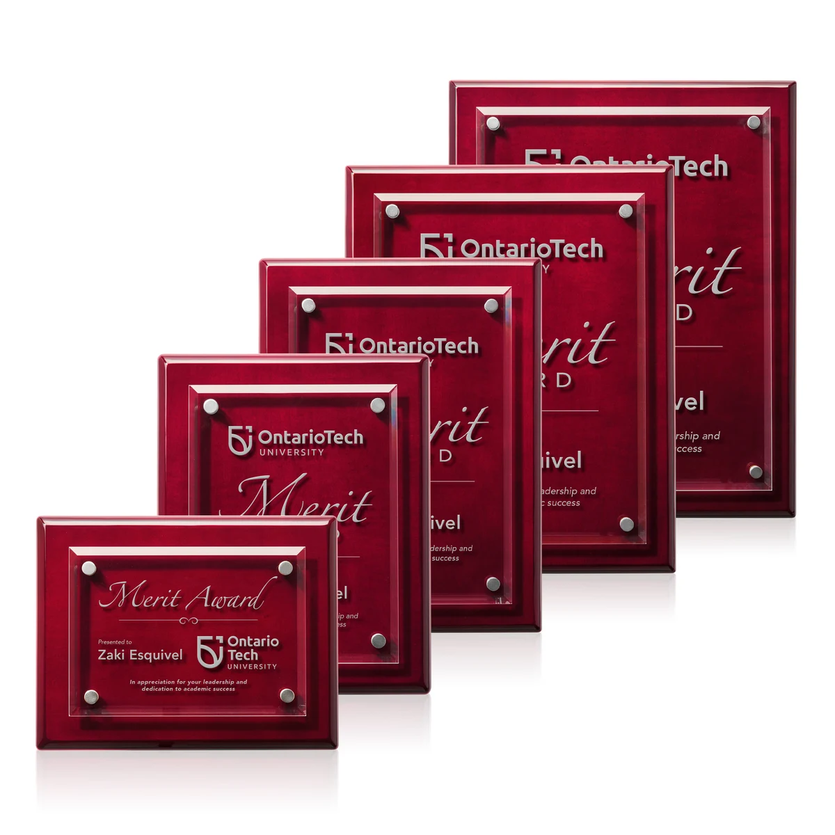 Caledon Plaque - Rosewood/Silver 1