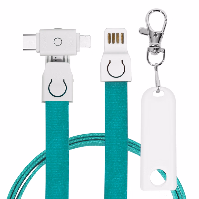 Wildrose Lanyard, 3 in1 Charging Cable with USB Tip