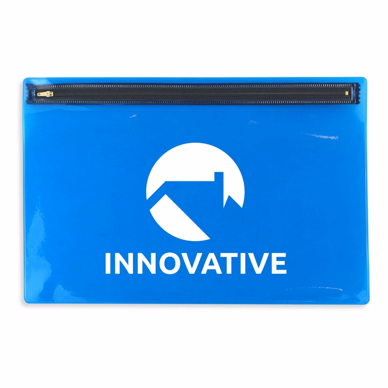 Translucent Vinyl Nylon Zipper Portfolio