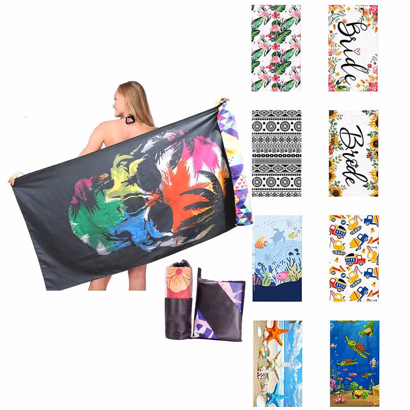 31.5 x 63 Inches Adults Double Side Printing Super Microfiber Beach Towel