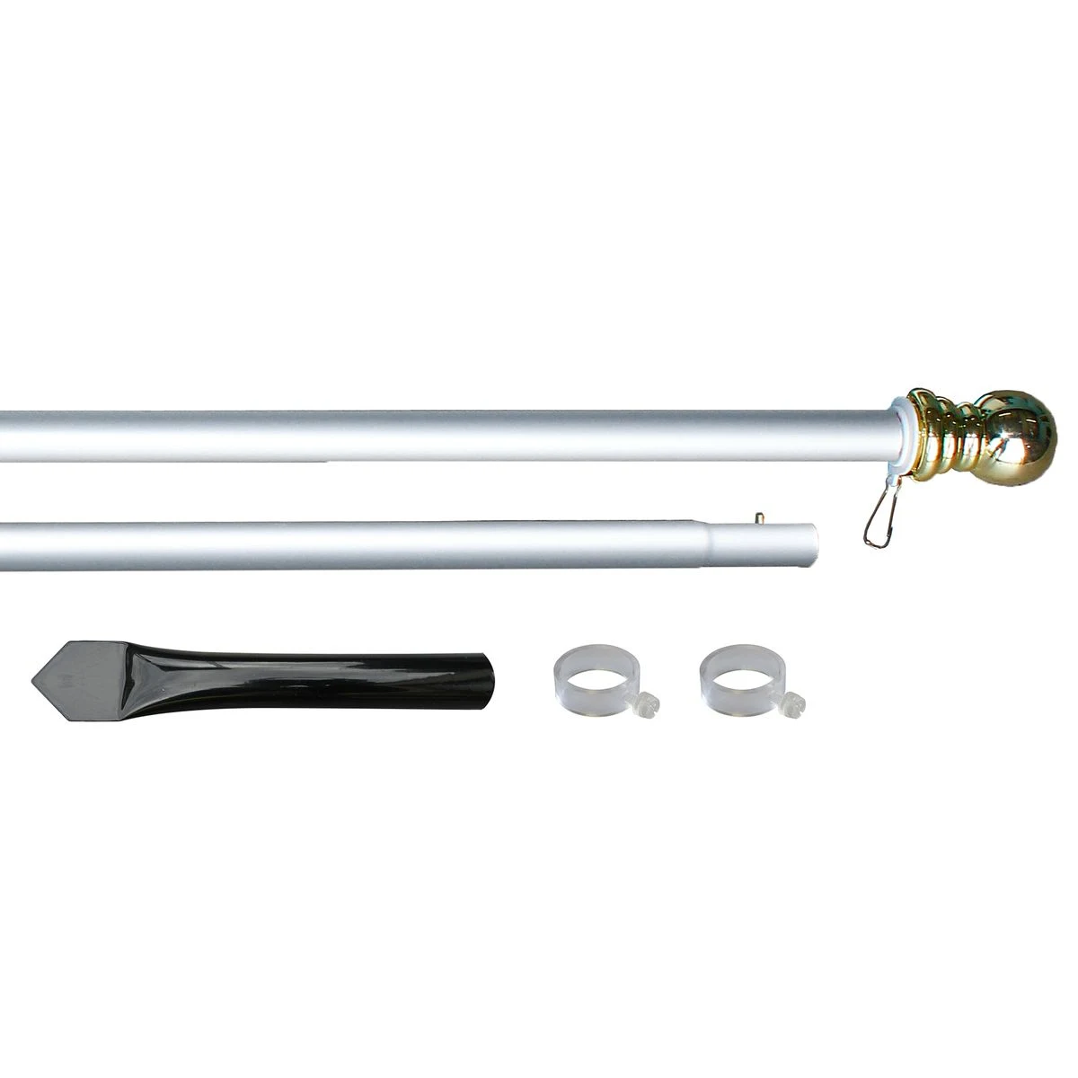 8' Silver Aluminum Display Pole 1
