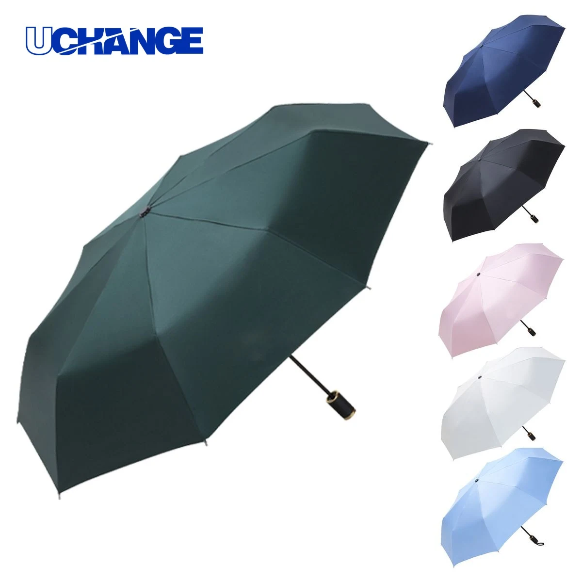 Clear Umbrella Sun Protection Rain Triple Folding 1